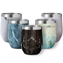 Amazon 2021 best selling 8oz 12oz 16oz vacuum insulated stainless steel wine tumbler beer mug in bulk with custom lids straws
